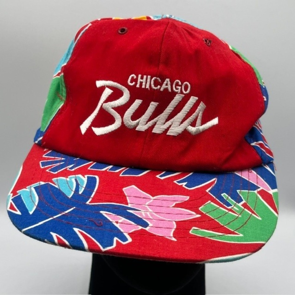 Vintage Chicago Bulls Budweiser Snapback Hat Tropical Floral Print Cotton Hat